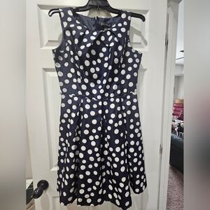 Jessica Howard Navy Blue and White Dress